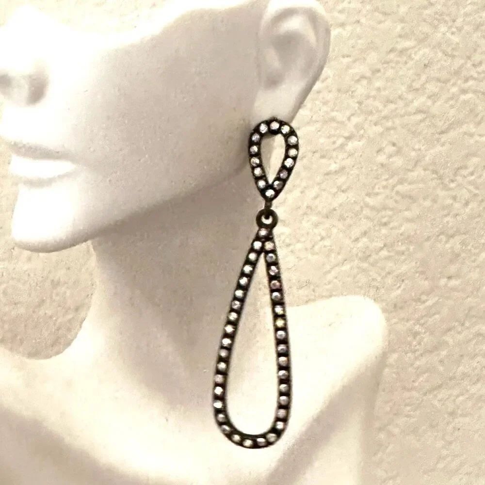 Rhinestone statement earrings